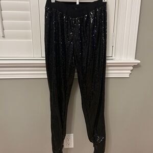 Skinny sequin pull-on pants